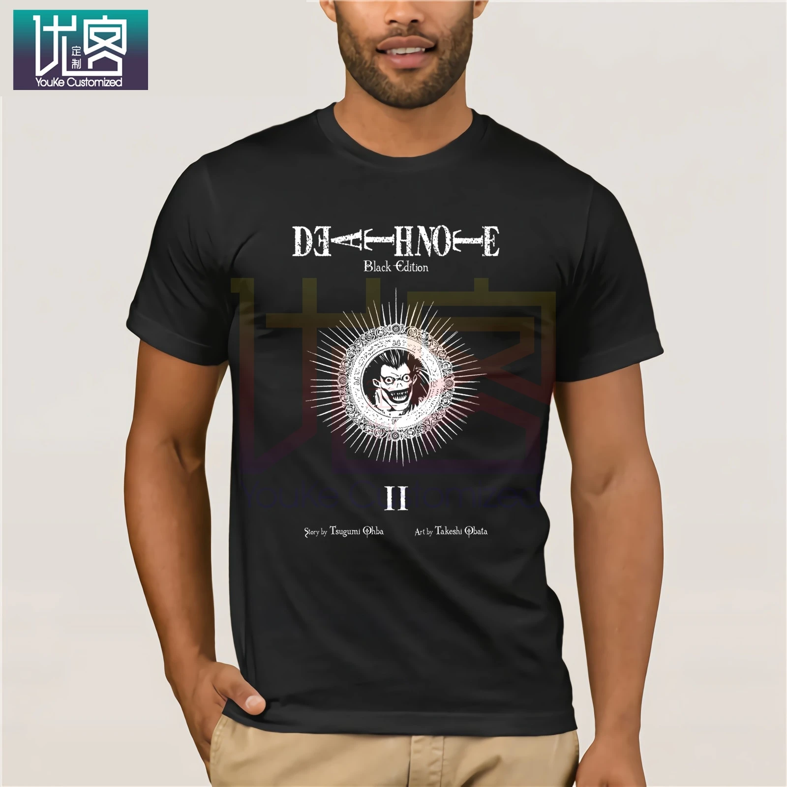 Футболка в стиле аниме скучающая Шинигами с надписью Death Note Manga популярная