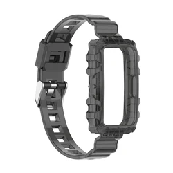 Clear Integrated Band & Case with Transparent Strap (Black)
