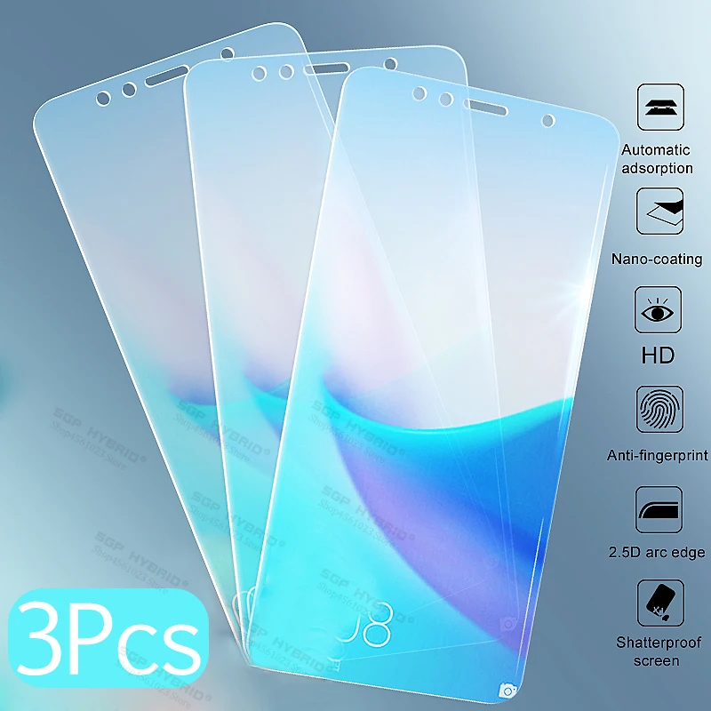 3 шт. закаленное стекло для Huawei Y6s 2020 Y9 Y7 Y6 Y5 Prime Pro 2019 Lite 2018 защита экрана Защитная