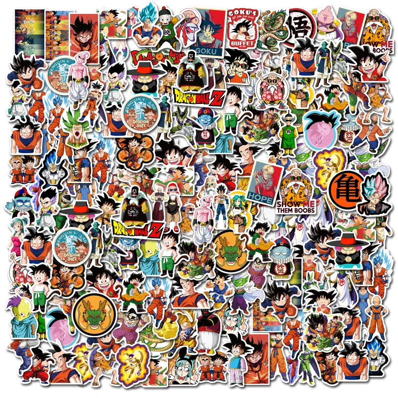 100pcs Classic anime cartoon dragon ball stickers diy decoration laptop Luggage helmet water cup refrigerator guitar skateboard