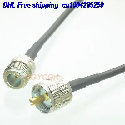 DHL, 50 шт в наборе, разъем Jack N для PL259 UHF прямой штекер KSR195 перемычка косичка " кабель 22j