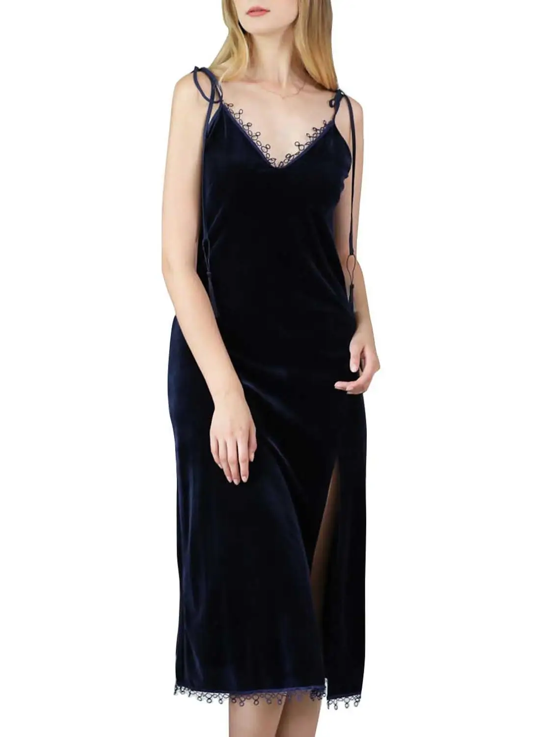 Nighdress Dark blue Высококачественный зимний теплый женский халат очень длинный фланелевый Халат Dobby, кимоно, халат для подружки невесты, свадебная Пижама - Цвет: Nighdress Dark blue