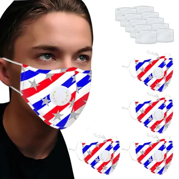 

4pcs Quick-drying Face Cover + 10pcs Filter Gasket Activated Carbon masques Washable and Reusable mascaras Bag Parts&Accessories