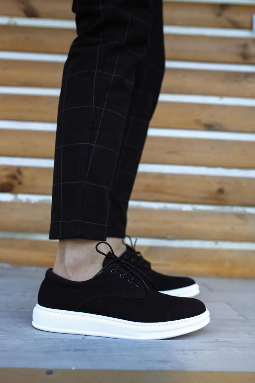 Zapatos informales clásicos para hombre, diseño Original, gamuza negra 001 (Suela blanca) - AliExpress Mobile