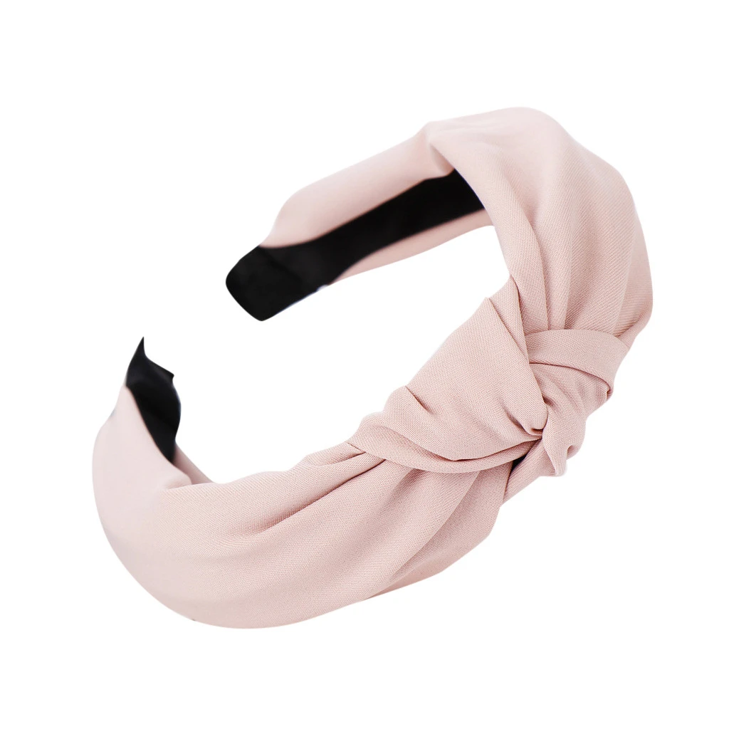 Simple Cloth Headband Women New Fashion Brief Cross Soft Bow Knot Turban Hairband Comfortable Seaside Girls Sweet Solid 1111
