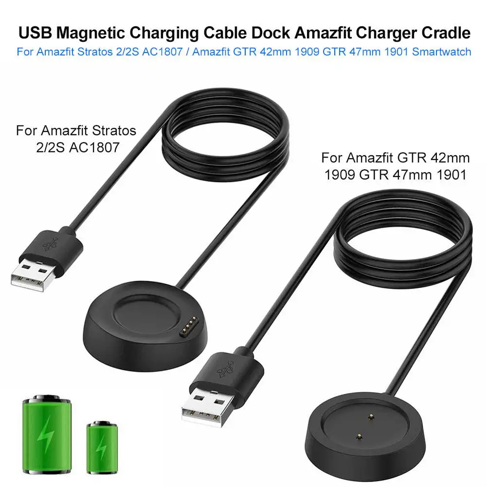 USB Магнитный зарядный док-станция для Amazfit 2/2S Amazfit GTR 1909 1901 Быстрая зарядка Сменное зарядное устройство для Amazfit Smartwatch