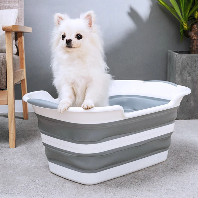 Foldable Bath Bucket Newborn Baby Folding Bath Tub Big Capacity Tubs Bath Washing Storage Portable Pet Bathtub Bathroom Bucket Silicone Basket Tubs