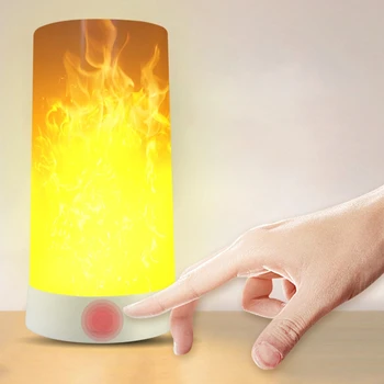 

LED Flicker Flame Light Bulb USB Rechargeable Simulated Burning Fire Effect Lamp Xmas Party Indoor Outdoor Home Decor