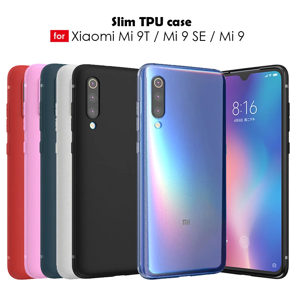 Матовый Силиконовый чехол для смартфона Xiaomi Mi 9(Pro/SE/Lite) / Note 10 / Mi 9T(pro) / Mi 8(SE/Lite) / A3 / A2(Lite), высококачественный тонкий, мягкий, из полиуретана Чехол для мобильного телефона