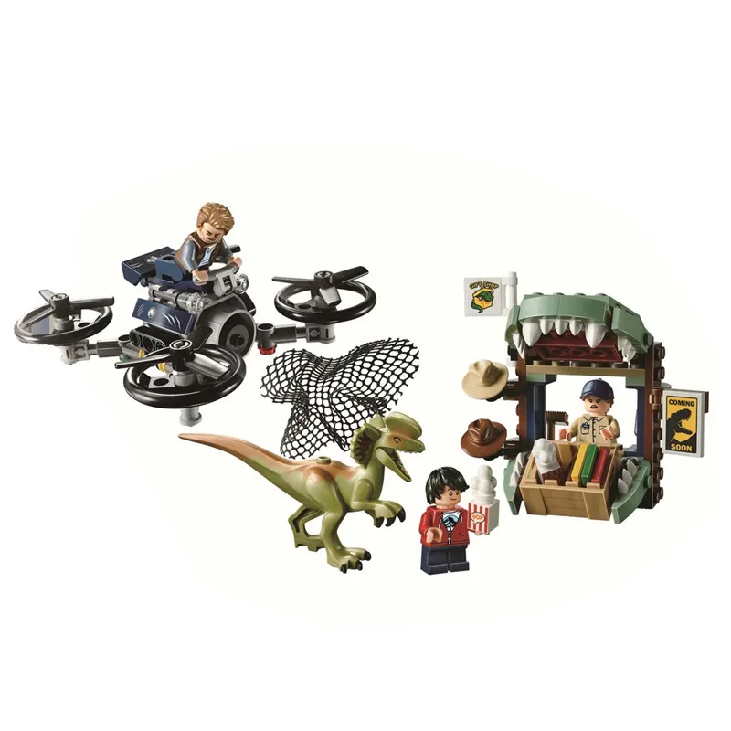 

2020 Jurassic World Park Dinosaurs Dilophosaurus On The Loose Figures Building Blocks Bricks Legoinglys Kids Toys Gift 75934