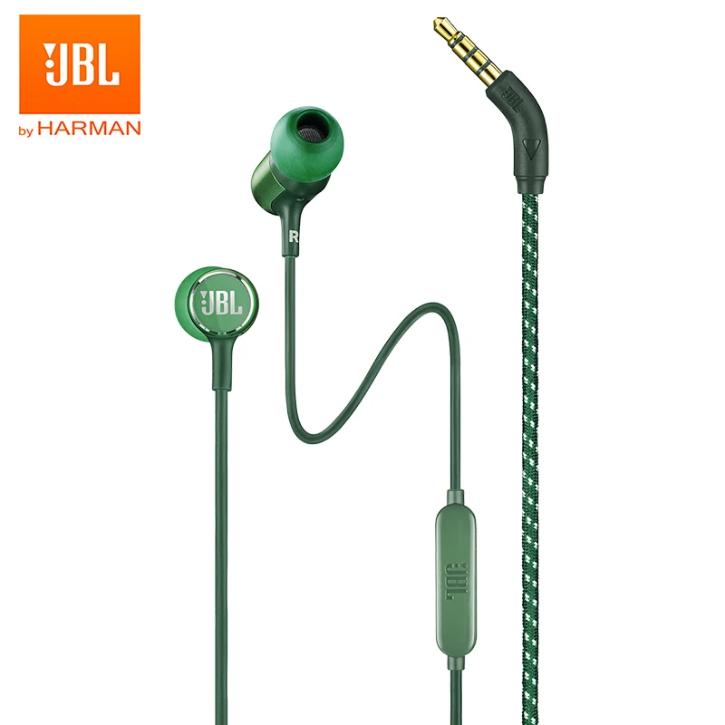 JBL LIVE100 3 5mm Wired Earphones Stereo Sound Line Control Sports Headset Live 100 Deep Bass Sound Earbuds Handsfree with Mic