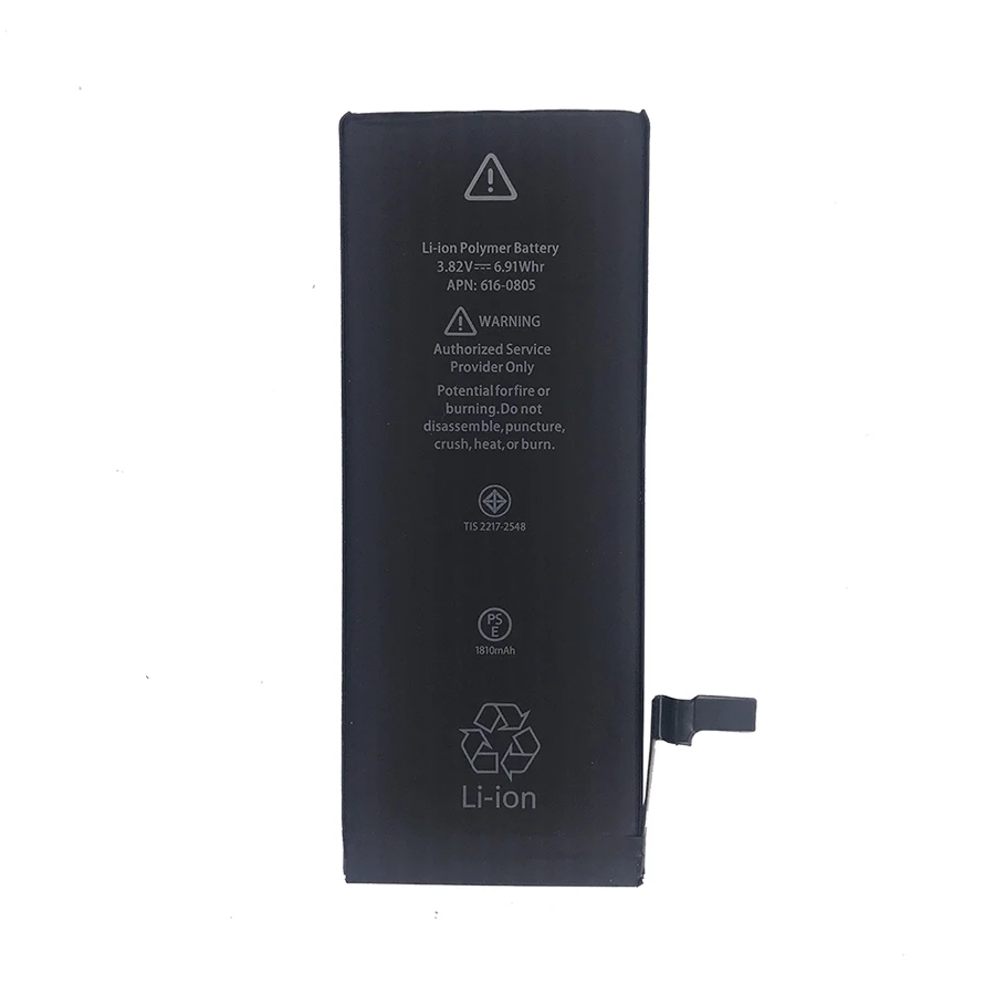 

ITUF 10PCS 5A Quality Battery High capacity 1810 mAh 100% New Cell 0 cycle mobile phone lithium Battery for iPhone 6