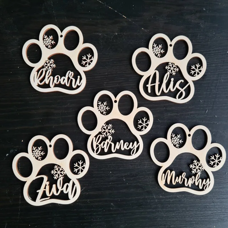 Personalized Dog Christmas Tree Bauble Dog Name Ornament Ball Party Favor Christmas decorations