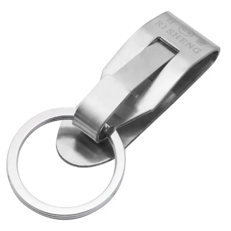 Нержавеющая сталь брелок безопасности клип на сверхмощный ремень брелок для ключей на ремень 2 съемные брелки ремень держатель для ключей