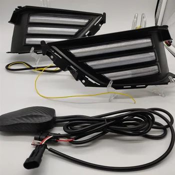 

For Geely SX11 2019-2020 DRL Daytime Running Lights 12V LED Daylight Fog lamp waterproof with mustang style flowing turns