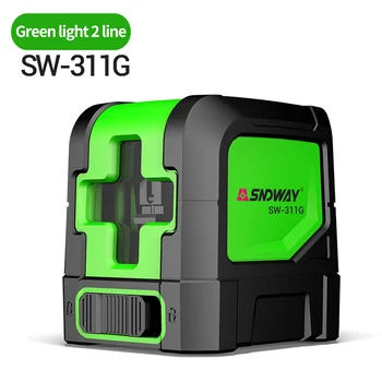 

SNDWAY SW-311G laser level Green 2 lines self-leveling laser Leveler Vertical Horizontal Cross laser red beam line measuring