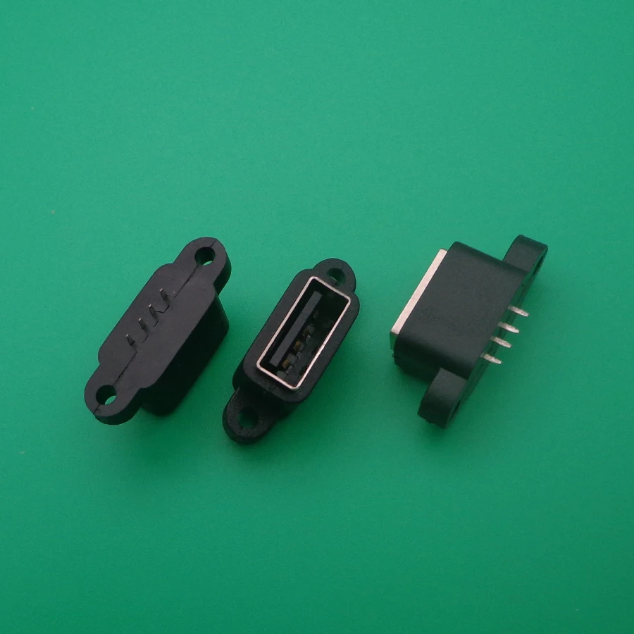 

10 шт. водонепроницаемый USB 2,0 разъем для зарядки и передачи данных Встроенный USB-интерфейс разъем для разъема PCB док-станция