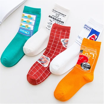 

fashion women new happy funny socks cotton colorful crazy cartoon amazing fun socks teen girls short socks cool fancy funky sox