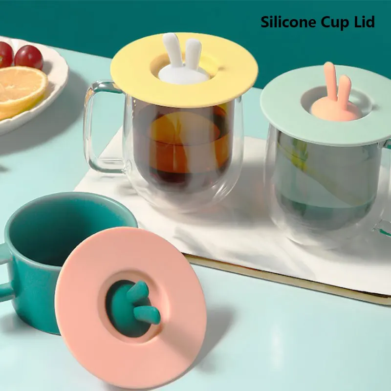Cup Cover Heat Resistant Silicone Dustproof Leakproof Reusable Eco-Cap Cover
