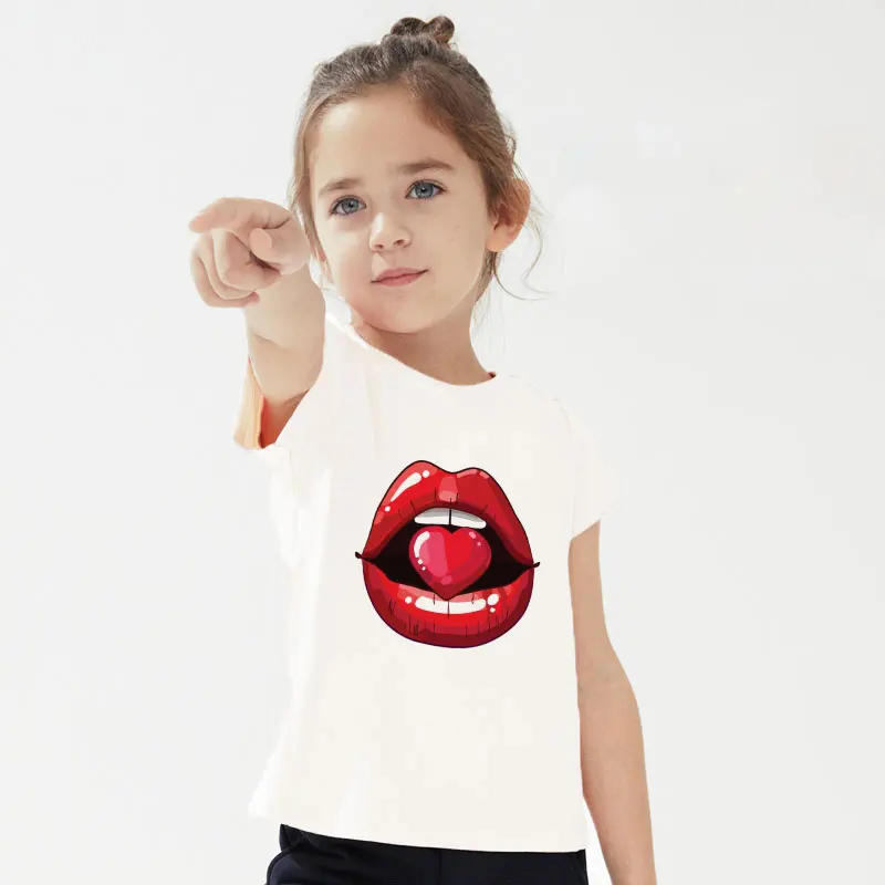 

New Boys Clothes Summer Girl T Shirt Leopard Print Mouth Novelty Print T Shirts For Girls Kids Tshirt 24M 3T 4T 5T 6T 7T 8T