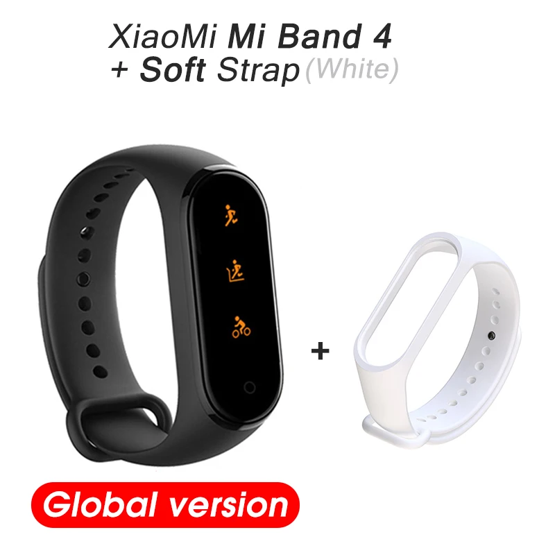 Package 6 Xiaomi mi смарт-браслет 4, полноцветный экран, mi Band 4 mi 4, смарт-браслет, фитнес-браслет, Bluetooth, водонепроницаемый смарт-браслет - Цвет: Package 6