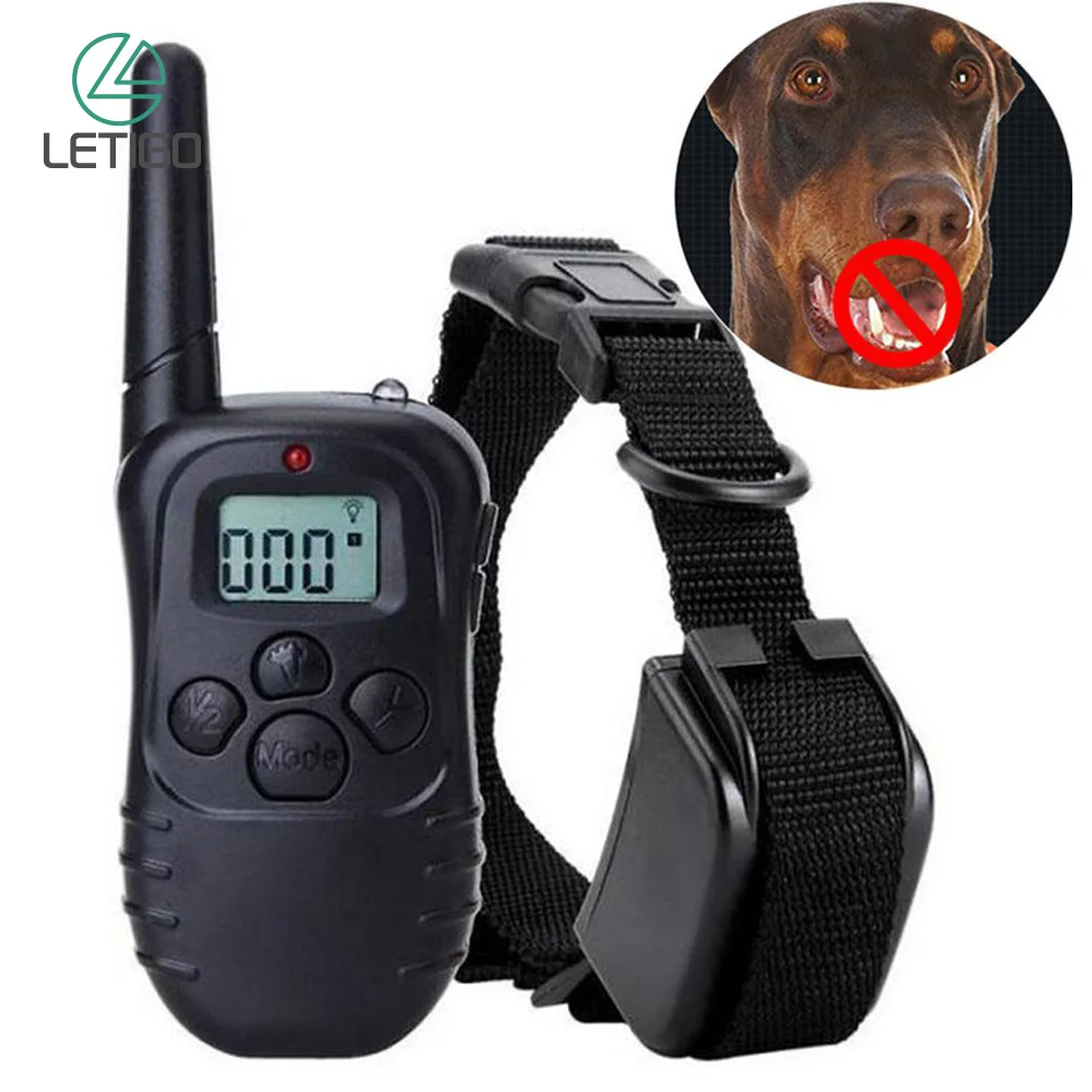 

300m Electric Dog Training Collar Waterproof Pet Remote Control with LCD Remote for All Size Shock Vibration Sound Pet Collar