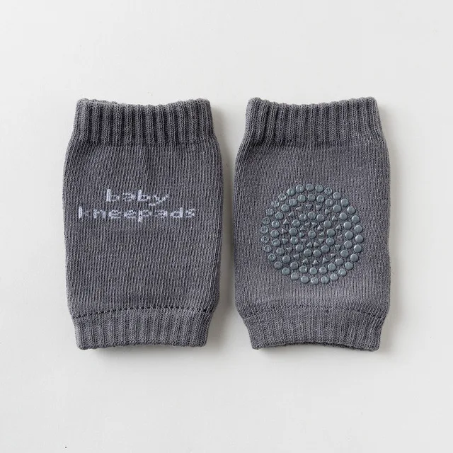 dark grey Пара для малышей, наколенники, налокотники, Спортивная защитная одежда, наколенник для ползания и защитная защита для детей, безопасные теплые ножки - Цвет: dark grey
