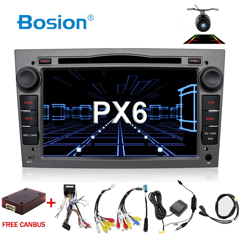 Автомагнитола PX6 мультимедийная система на Android 4 Гб ОЗУ 64 ПЗУ с DVD Wi Fi Bluetooth для
