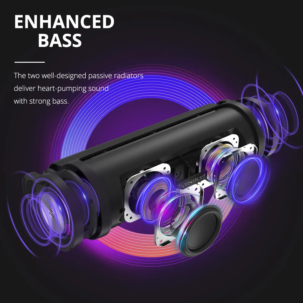 US $46.48 - 51.65 Tronsmart Force 2 Bluetooth Speaker 30W Portable Speaker with QCC3021 Chip, IPX7 Waterproof, Type-C Fast Charging