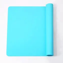 Silicone Waterproof Heat - Resistant Non - Slip Washable Dining Placemat (Sky blue)