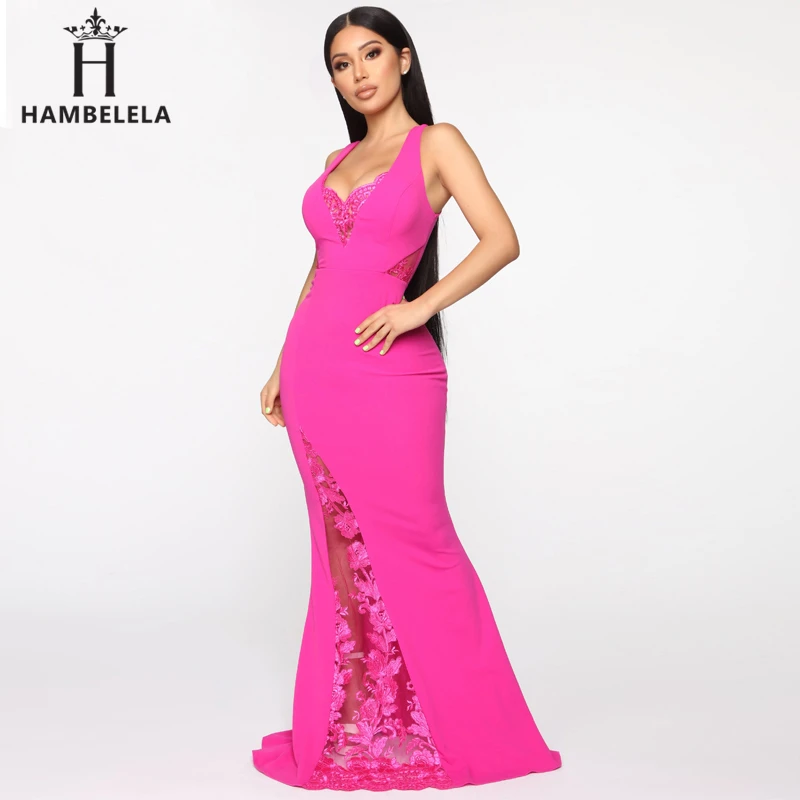 HAMBELELA Summer Rayon Bandage Dress 2020 New Arrival Mesh Insert Women Bandage Dress Elegant Party Night Club Bodycon Dress (6)