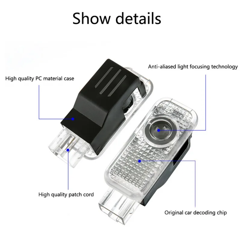 2 шт. Автомобильный светодиодный проектор логотипа двери, приветственный светильник, Призрачная тень, Лазерная лампа для Audi R8 2007- TT 2008- Q7 2006- Q5 Q3