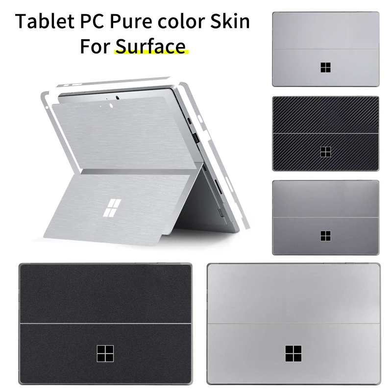Однотонная Виниловая наклейка для Microsoft Surface Pro 7/6/5/4/3 X Go 2 задняя крышка тела