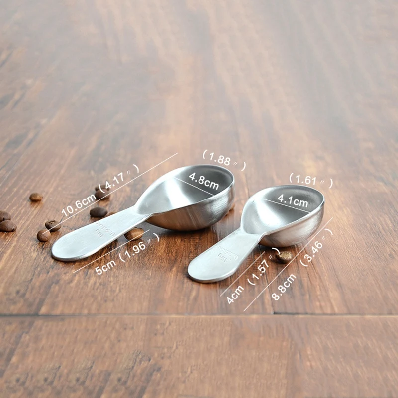 New Stainless Steel Coffee Scoop Measuring Spoons Cooking Tools Coffee Bean Powder Measuring Spoons For Coffee,Tea,And More For