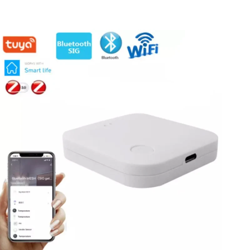 Tuya inteligente Zigbee + Gateway WiFi Multi-función de la vinculación de Gateway inteligente de Control inalámbrico puede ser utilizado con Alexa de Google