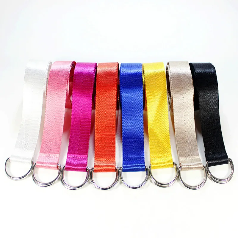 

2019 Summer Canvas Belt Male Women Nylon Canvas Strap Wide Simple solid color Buckle Metal Cloth Tape Casual Jeans Strap Long