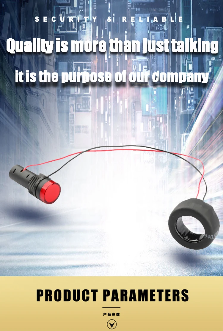 Description Picture 5 of itemLED Current Indicator Power Indicator 16mm Tapping Size Alarm Lights Mutual-Inductor Signal Indicator Line Monitoring led light