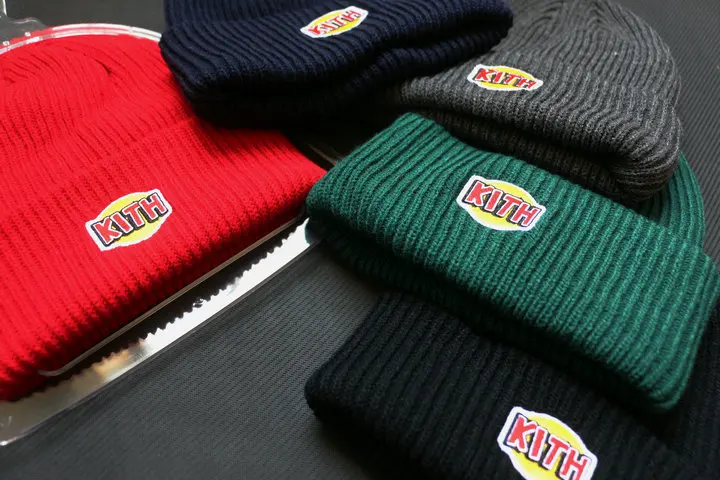 KITH Box с логотипом, зимние шапки бини для мужчин и женщин, женские Акриловые шапки с манжетами и черепами, вязаные хип-хоп Harajuku повседневные Шапки для улицы