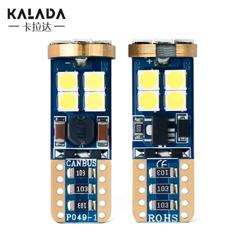 

2x Non Polarity T10 Socket Canbus No Error 3030 Bulb Car Lamp Led Diode Bulb W5W 194 Vehicle License Plate Clearance Lights 12V
