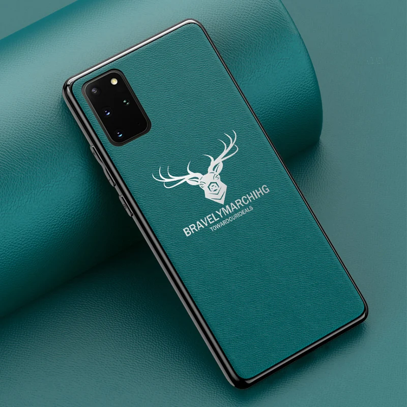 Роскошный кожаный чехол для телефона Samsung Galaxy S20 Plus Ультратонкий из ТПУ с краями S10