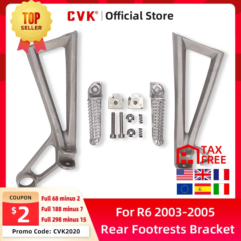 CVK мотоциклетные Задние подножки кронштейн комплект для Yamaha YZF600 2003 2004 2005 YZF R6 YZF-R6 |