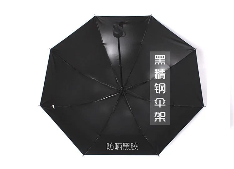 Korean-style Forest Deer Parasol UV-Protection Vinyl Parasol Women's Sun-resistant Three Fold Folding Umbrella Wholesale