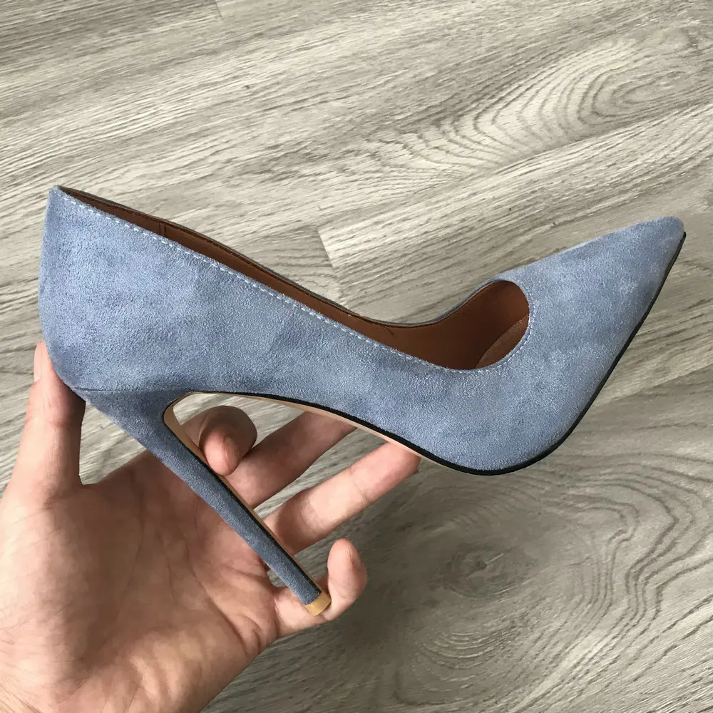 10Cm/12Cm Hak Vrouwen Pumps Suede Super Hoge Hakken Fetish Mode Vrouw  Puntschoen Spike Hakken Blauw zwart Beige Bordeaux Schoenen|Damespumps| -  AliExpress