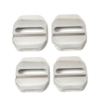 

4Pcs Stainless Steel Door Lock Protection Cover Door Lock Lock Cover for Mercedes-Benz B C E SLK Chrysler