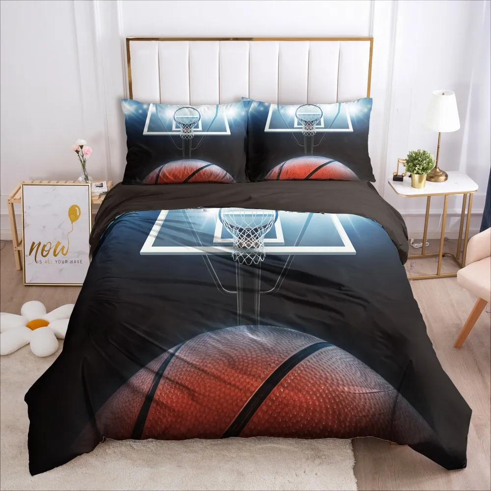 3D Bedding Sets Basketball Duvet Quilt Cover Set Comforter Bed Linens Pillowcase King Queen Full Double Size Custom Home Texitle | Дом и сад