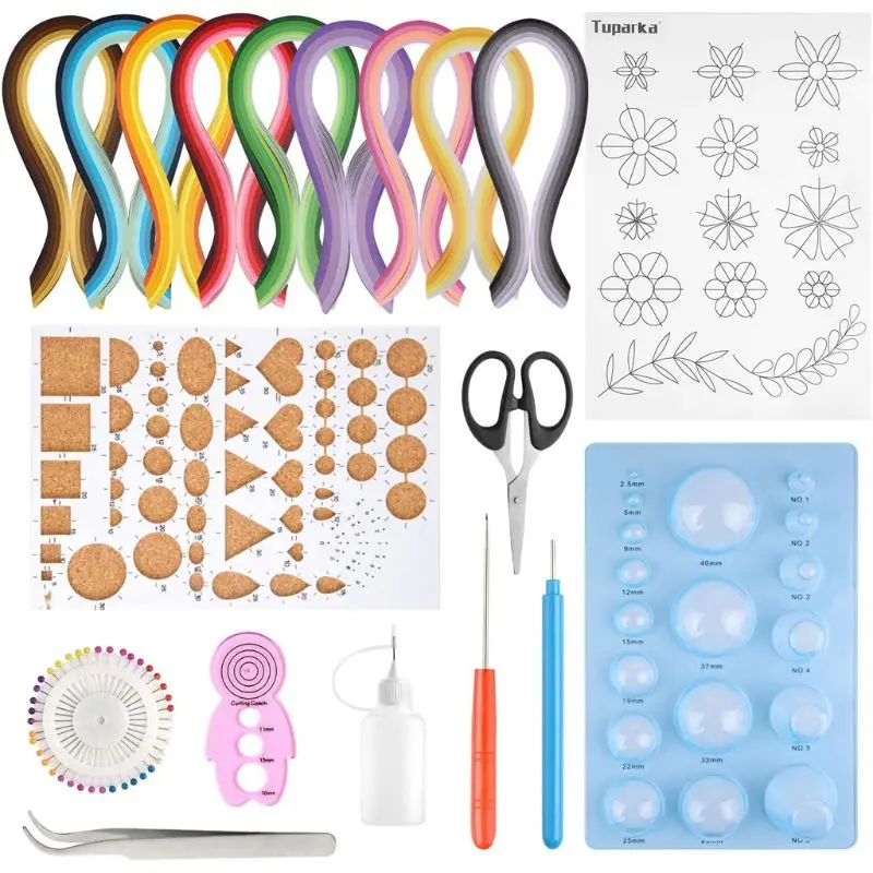 19 шт бумажные Квиллинг наборы 45 цветов 900 полосок искусство инструменты