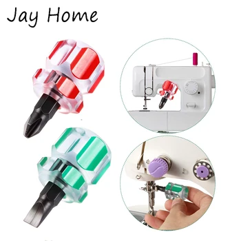 

2Pcs Sewing Machine Screwdriver Mini Screwdriver Set Short Stubby Slotted Screwdriver for Sewing Machine Repair DIY Sewing Tools