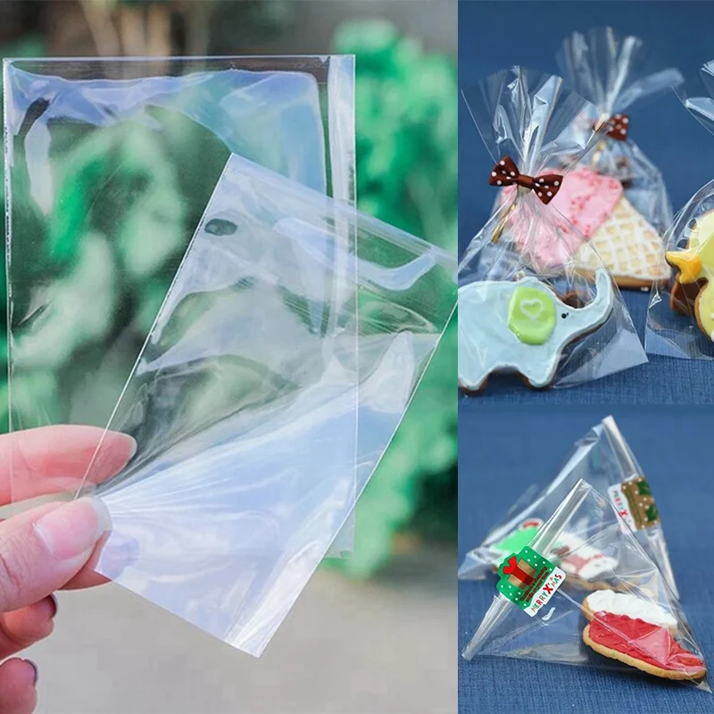 Вечерние леденцы прозрачные высокого качества 100 шт/партия свадебные печенье упаковочный целофан мешок подарка пластиковые пакеты OPP для конфет