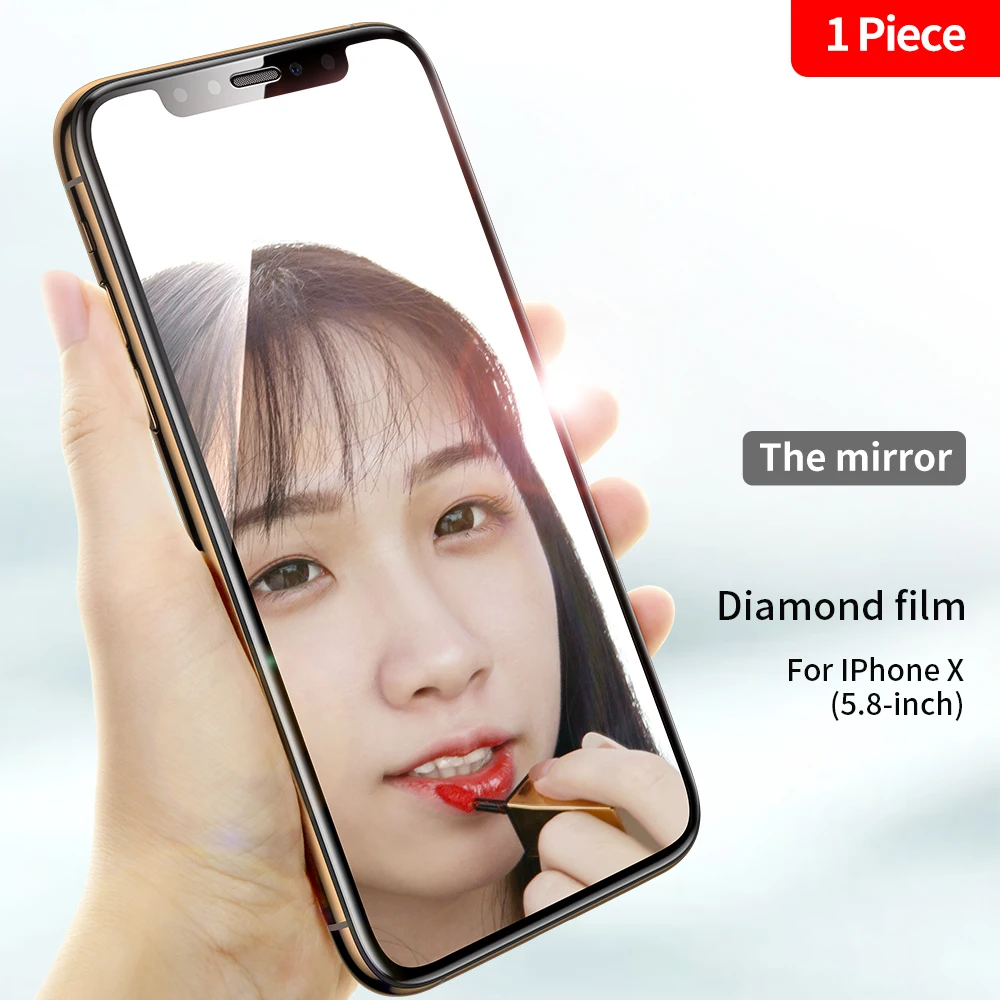 For iPhone X SmartDevil алмазное закаленное стекло для iPhone XS Защитная пленка для экрана для iPhone X XR XS Max HD защитное стекло - Цвет: For iPhone X