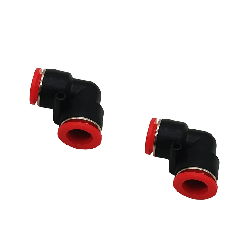 Red L Shape Air Pneumatic Pipe Connect 4mm-12mm Plastic Fittings Quick Couplings Connectors | Обустройство дома